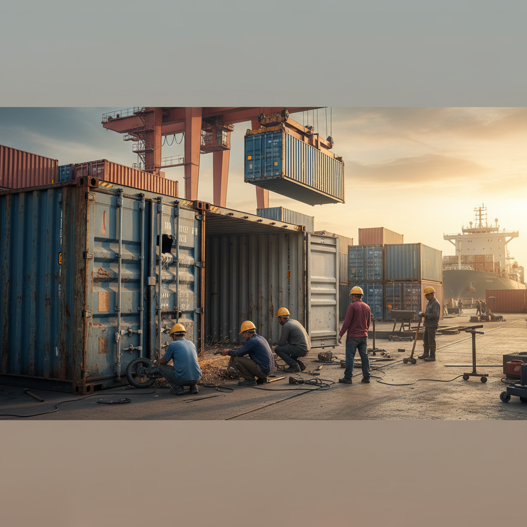 фото Ремонт морских контейнеров: типичные повреждения и способы устранения